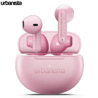 Brezžične ušesne slušalke URBANISTA AUSTIN 2, BT 6.0, Multipoint, IPX4, USB-C, roza (Blossom Pink)