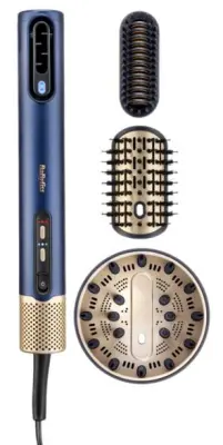Sušilnik za lase BABYLISS P1337E 4-v-1 (zračna cev AS6550E + difuzor) mornarsko moder in zlat