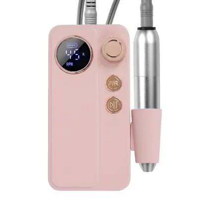 Prenosni polnilni električni brusilnik za nohte z LCD-zaslonom Pink