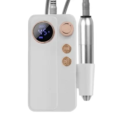 Prenosni polnilni električni brusilnik za nohte z LCD-zaslonom White