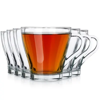 Set steklenih kozarcev za kavo in čaj Vilde 250 ml, 6-delni – Prozorni kozarci za tople napitke