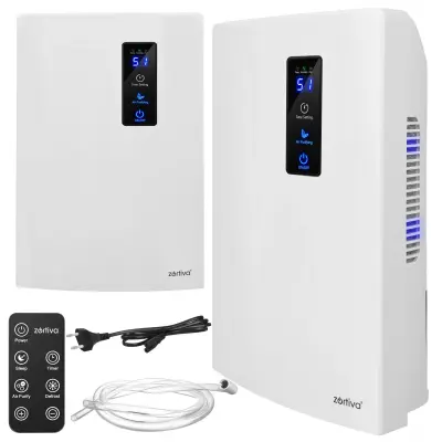 2v1 90W LCD razvlaževalec in absorber vlage 1800ml UV TiO2 bel