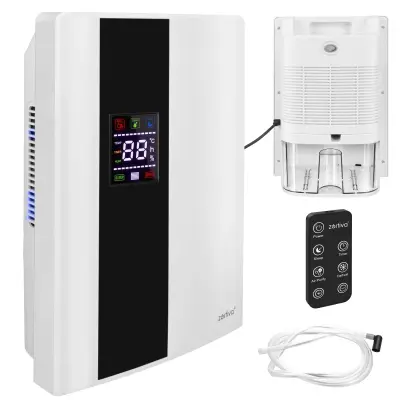 2v1 90W LCD razvlaževalec in čistilec zraka absorber vlage 2L bel