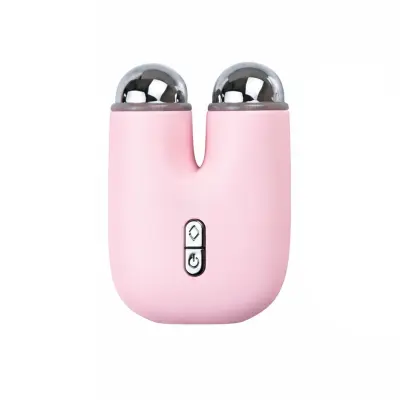 3-v-1 EMS masažni aparat za obraz in vrat z LED-lučjo Pink