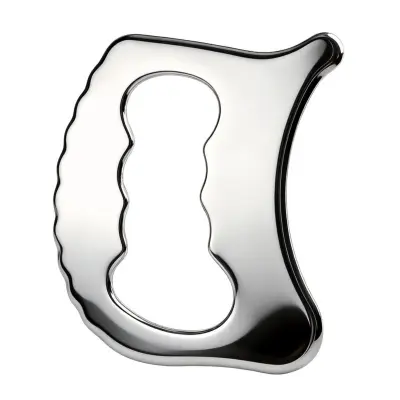 Ergonomski masažni pripomoček iz jekla za obraz in lasišče