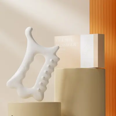 Večfunkcijska Gua Sha plošča, smolna, ergonomska 12.5cm x 7.8cm