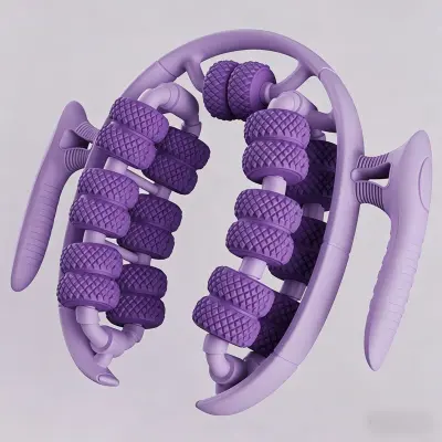 Masažer za mečne mišice, 26-kolesni, 360° globoka masaža Purple