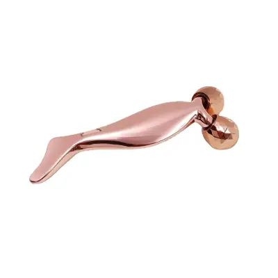 Zlato kovinsko orodje gua sha z dvojnima kroglicama Gold