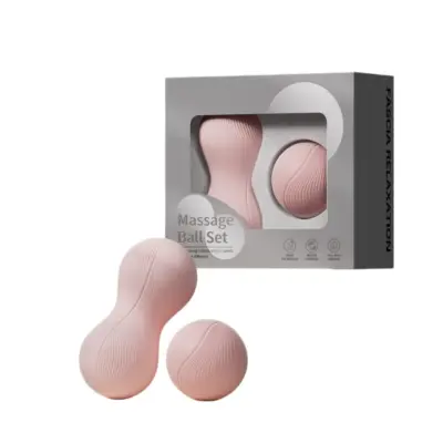 Utežen komplet arašidnih masažnih žogic TPE+silikon za obnovo Pink