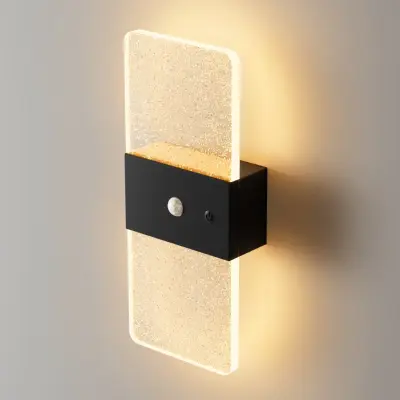Pravokotna akrilna LED svetilka s senzorjem in 1200mAh baterijo Black