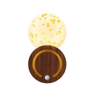 Polnilna stenska svetilka: senzor gibanja in 3 barvne temperature Wood color