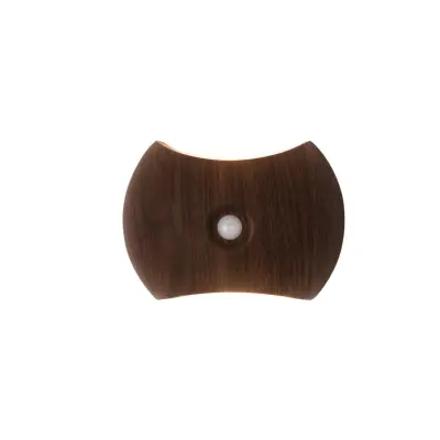 Zaobljena stenska svetilka s senzorjem gibanja, polnilna 1200mAh Wood color