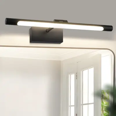 NETTLIFE kromirana LED svetilka za kopalniško ogledalo, 6 W, 4000 K, nevtralno bela svetloba, možnost pritrditve s sponko ali na steno