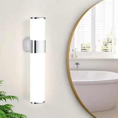 NETTLIFE kromirana sodobna kopalniška LED svetilka za ogledalo 30 cm, 6 W, 4000 K, nevtralno bela, vodoodporna IP44