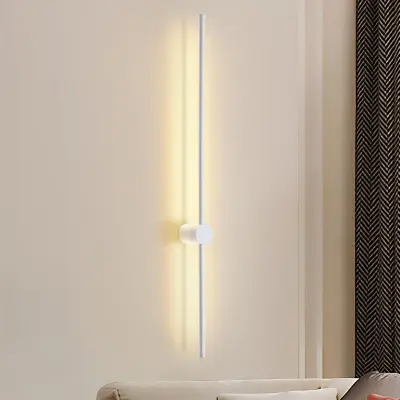 NETTLIFE notranja stenska svetilka, 60 cm LED stenska svetilka, bela, moderna oblika, toplo bela 3000K stopniščna svetilka, vrtljiva