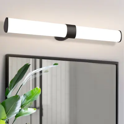 NETTLIFE črna LED svetilka za ogledalo 60 cm, 15 W, 4000 K, nevtralno bela