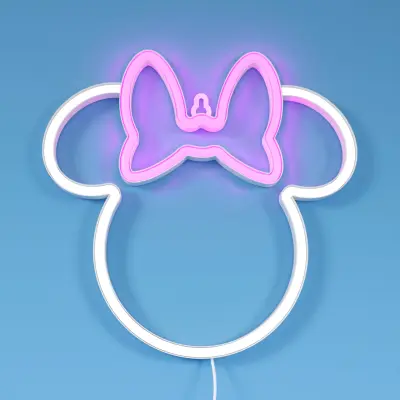 Neon YELLOWPOP Disney Minnie ušesa bela in roza