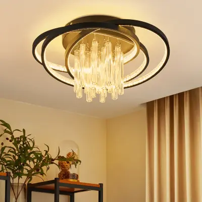 NETTLIFE LED stropna svetilka: 50 cm svetilka za dnevno sobo, 40 W zatemnljiva kuhinjska svetilka