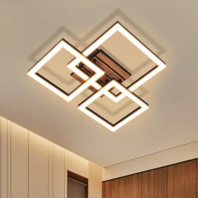 NETTLIFE LED stropna svetilka: 32 cm svetilka za dnevno sobo, 21 W zatemnljiva kuhinjska svetilka