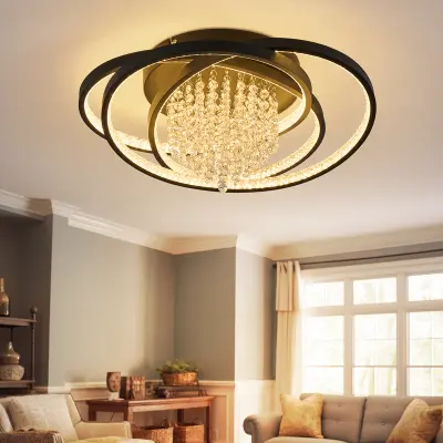 NETTLIFE LED stropna svetilka: 50 cm svetilka za dnevno sobo, 40 W zatemnljiva kuhinjska svetilka