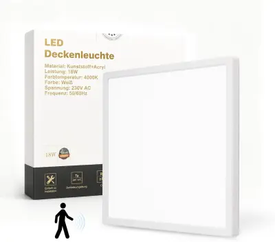 NETTLIFE LED stropna svetilka: 58 cm svetilka za dnevno sobo, 24 W zatemnljiva kuhinjska svetilka