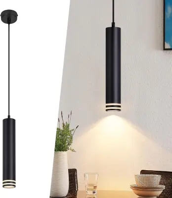 NETTLIFE sodobna cilindrična viseča svetilka z 1 lučjo GU10, aluminijasta, nastavljiva po višini