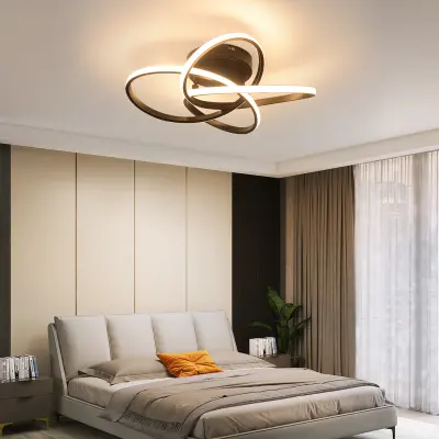 NETTLIFE LED stropna svetilka v obliki štiriperesne deteljice, 28 W, 3000 K, toplo bela svetloba, za spalnico, hodnik ali kuhinjo