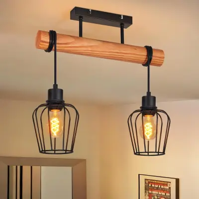 NETTLIFE Moderna LED Viseča Svetilka 4-Luči Steklo, Lestenec z Nastavljivo Višino 140cm za Jedilnico