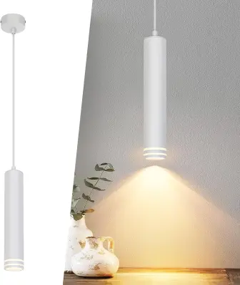 NETTLIFE sodobna cilindrična viseča svetilka z 1 lučjo GU10, aluminijasta, nastavljiva po višini
