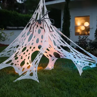 Dekorativna pajčevina z 6 klini  Halloween, 1 × 2 m, bela (56640)