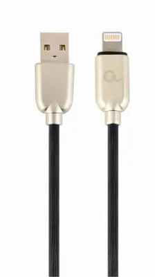 CC-USB2R-AMLM-1M Premium gumijast 8-pinski polnilni in podatkovni kabel 1 m črn