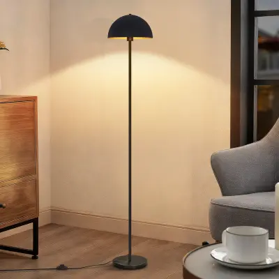 NETTLIFE Stoječa svetilka, talna svetilka za dnevno sobo, moderna kovinska stoječa svetilka 170 cm, senčnik Ø30 cm, E27 vtičnica max 40W