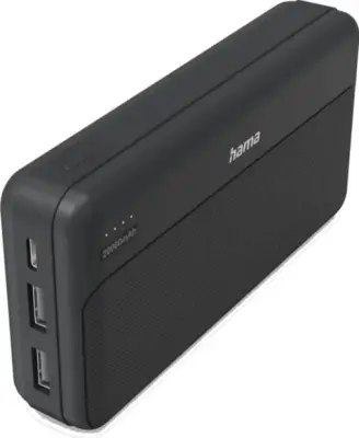 HAMA Power Pack Pocket 20 prenosna baterija 20000 mAh antracitna