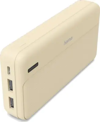 Prenosna baterija HAMA Power Pack Pocket 20 20000 mAh, peščena