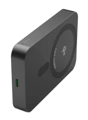 HAMA Qi2 10000 mAh MagSafe prenosna baterija črne barve