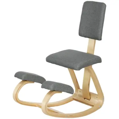 Ergonomski klečeči stol, zdravstveni sedež za dom, pisarno in meditacijo, siv