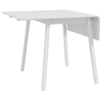 Zložljiva jedilna miza za 2-4 osebe, lesena, bela, 110x86x75 cm, za majhne prostore
