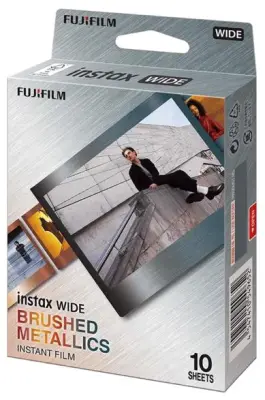 Filmski zvitek Instax FUJIFILM Instax Wide Brushed Metallics, 10 listov, kovinski okvir