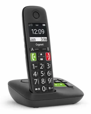 GIGASET E290A Črn stacionarni telefon