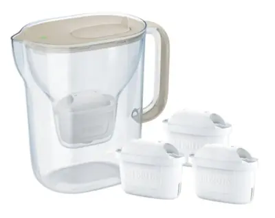Vrč s filtrom BRITA Style Essential Cool + 3x kartuše MAXTRA PRO Prozoren pesek