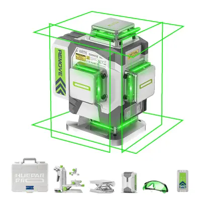 PRO 8000mAh 16 linijski zeleni laserski nivelir daljinec 4×360° ZK04CG