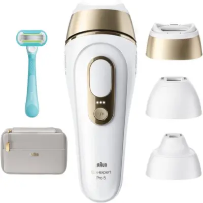 BRAUN Silk-expert Pro 5 PL 5351 IPL epilator bela in zlata