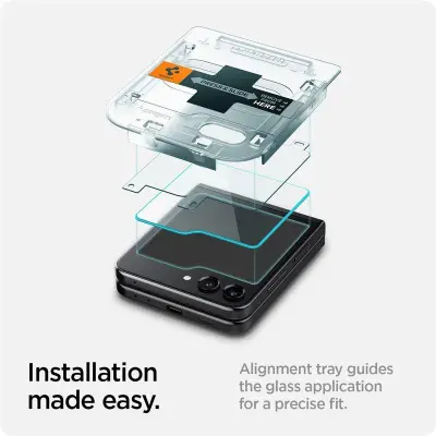SPIGEN KALJENO STEKLO GLAS.TR EZ FIT ZA SAMSUNG GALAXY Z FLIP 5 VZDRŽLJIVO