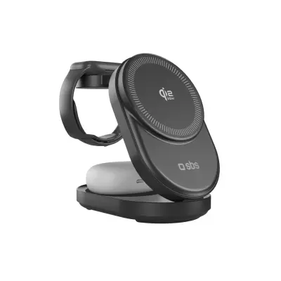 SBS 3-V-1 QI2.2 25W INDUKTIVNA POLNILNICA ZA TELEFONE S CERTIFIKATOM