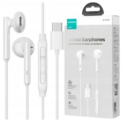 JOYROOM JR-EC05 TYPE-C IN-EAR SLUŠALKE ZA TELEFONE ANDROID Z ADAPTERJEM