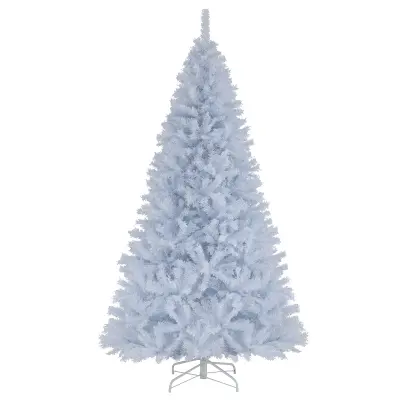 Umetno božično drevo z LED-lučkami, 225 cm, belo