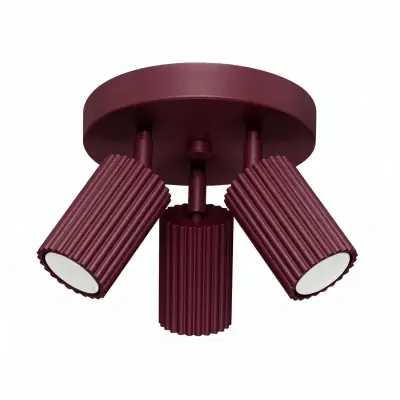 Stropna svetilka KARBON 3P bordo