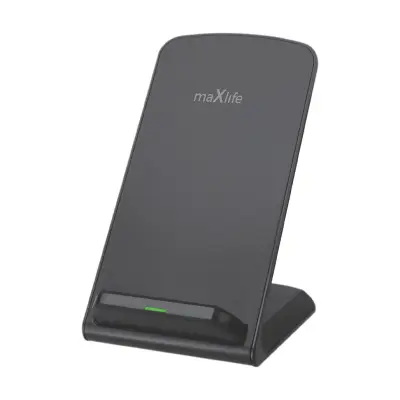 Maxlife, Brezžični indukcijski polnilec za telefon vertikalno stojalo 15W, Črna