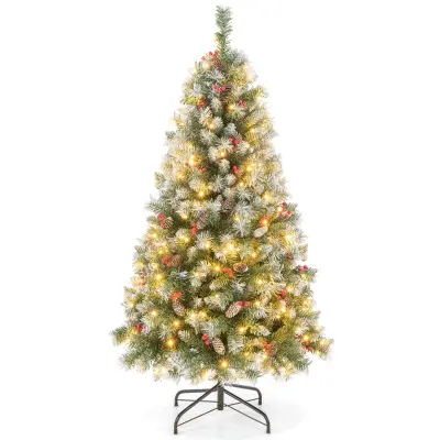 Umetno božično drevo z LED-lučkami, 150 cm