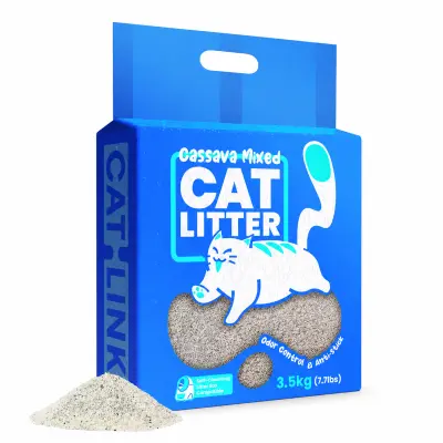 CATLINK Cassava mešani grudasti mačji pesek, 3,5 kg/4l